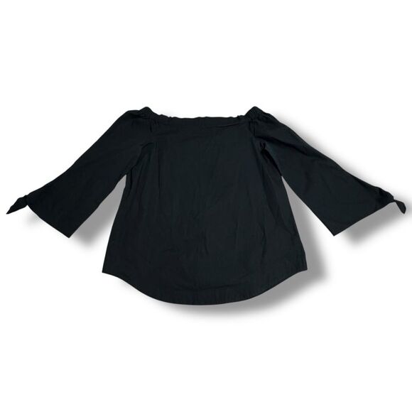 Free People Tie Sleeve Off The Shoulder Strapless Top Navy Blue Size Medium - Picture 1 of 9